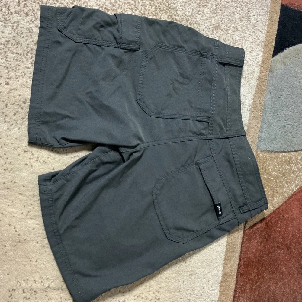 Prana Zion Hiking Cargo Shorts Mens 28 Charcoal Grey Technical Outdoor Gorpcore
